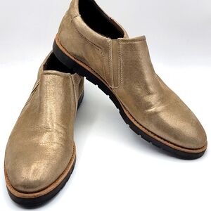 Van Eli Women's Gold Slip-on Loafers‎ Size 12 #1345